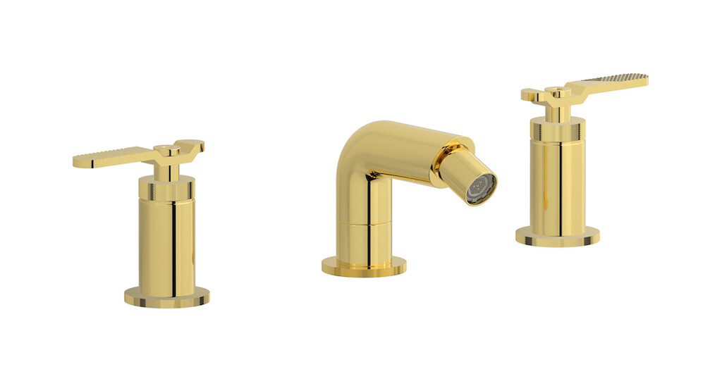 Смеситель для биде на 3 отверстия с донным клапаном WE ARE IB b2393oo Gold Bold