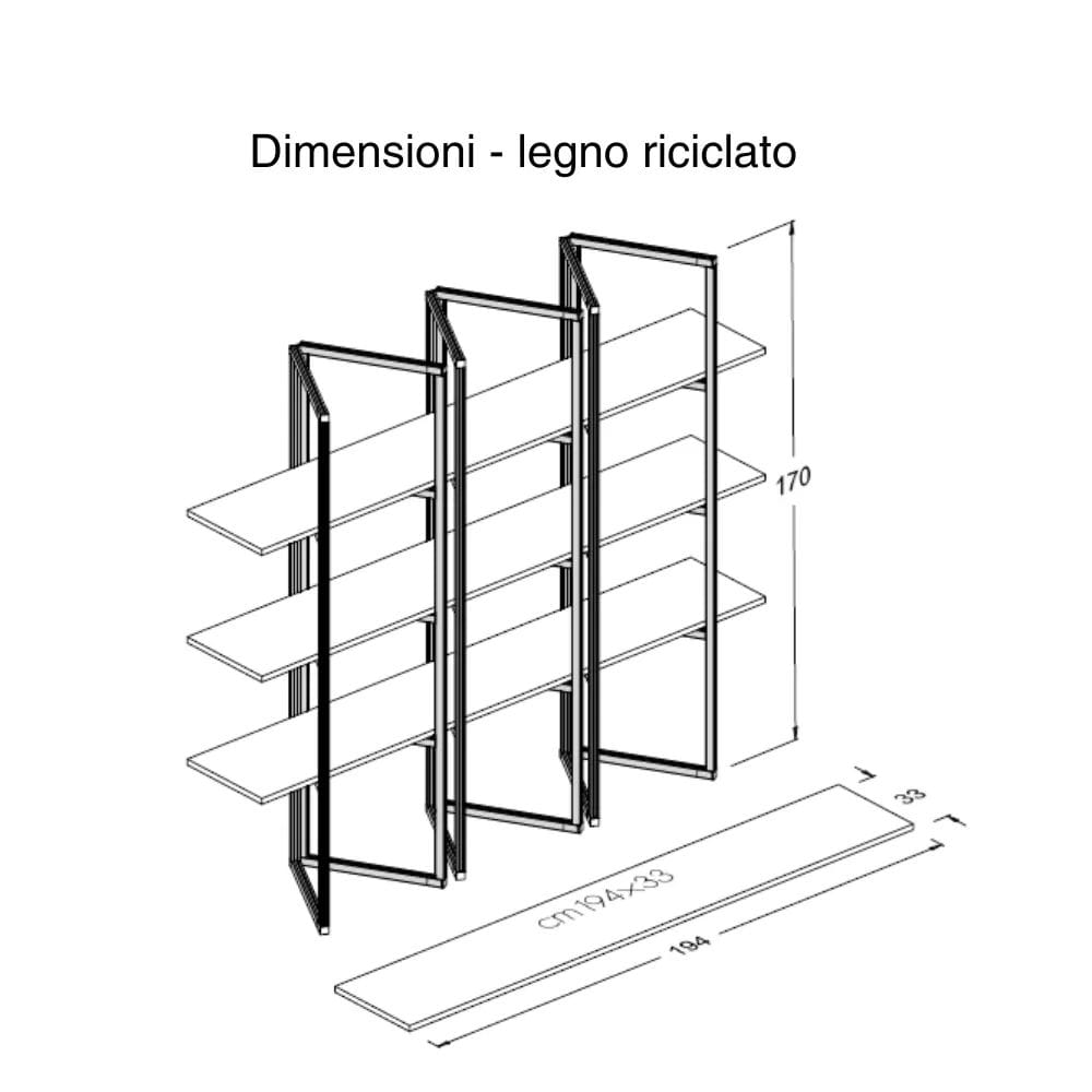 Самонесущая настенная Книжная полка из алюминия и дерева STUDIO T Ecodesign ARCH-00090930 - Вид №13
