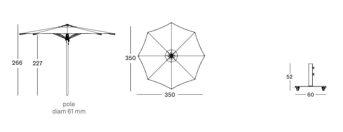 Круглый стальной зонтик с порошковым покрытием Vincent sheppard FLORENCE ARCH-00056614 - Вид №2