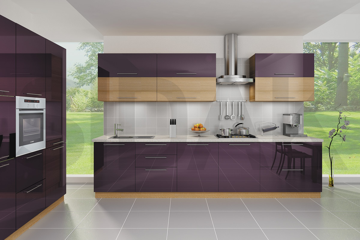 Фасады для кухни Модерн Фрезеровка «Модерн» Черный матовый ALT1M UV SIDAK SIST2801-51 - Вид №1