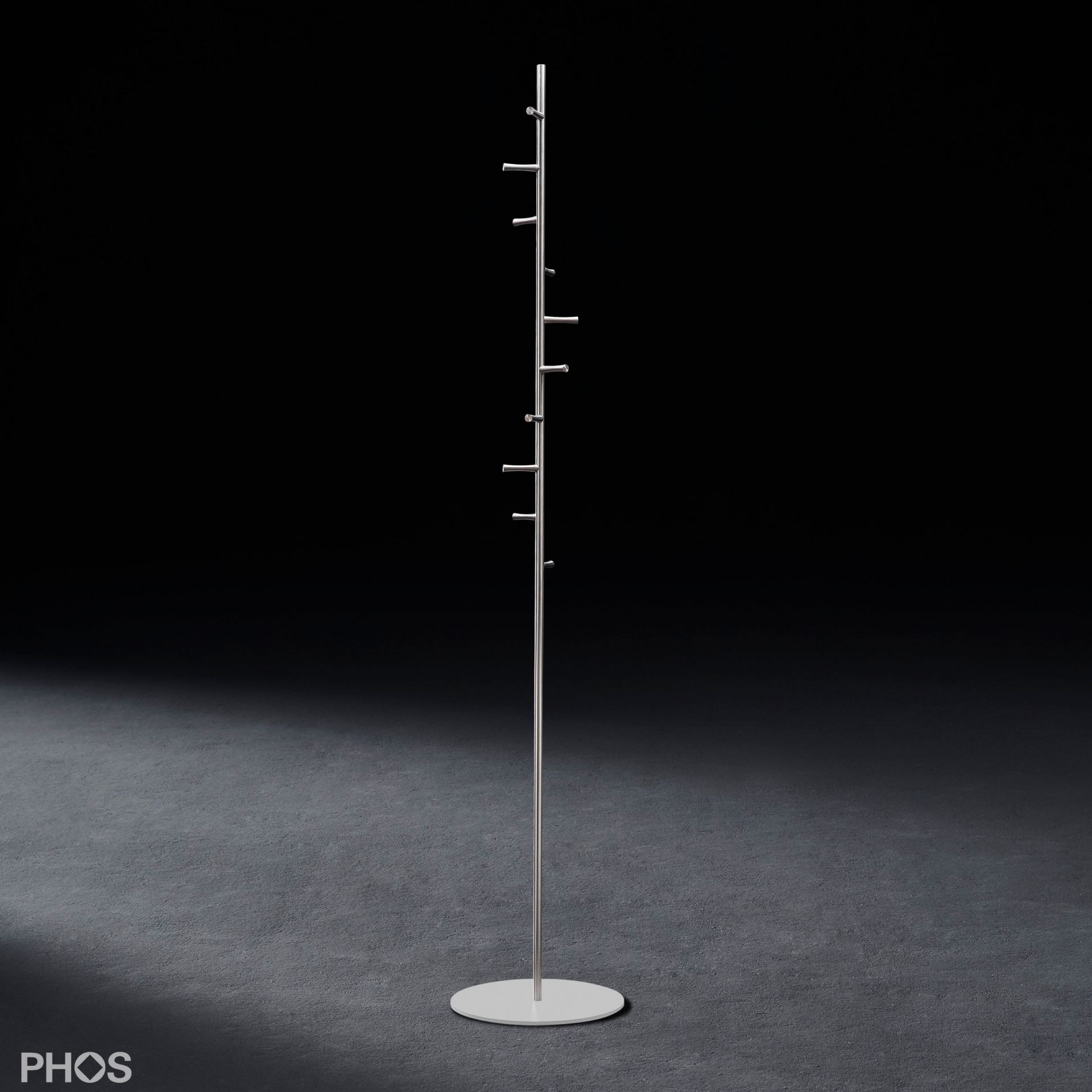 GSTH10F-B-BPW Вешалка для полотенец и вешалка для верхней одежды с 10 крючками, основание: белое PHOS  - Вид №1