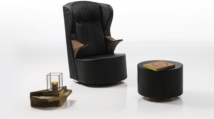 brühl Круглый кожаный пуф Poem sun-id-1395507 - Вид №2