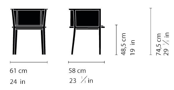 Венский соломенный стул с подлокотниками Very Wood Kha ARCH-00030795 - Вид №2