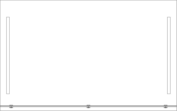 BY 2167 Зеркало с полочкой 120 cm с 2-мя встроенными LED-светильниками 11 W EVOFORM Ledline-S - Вид №1