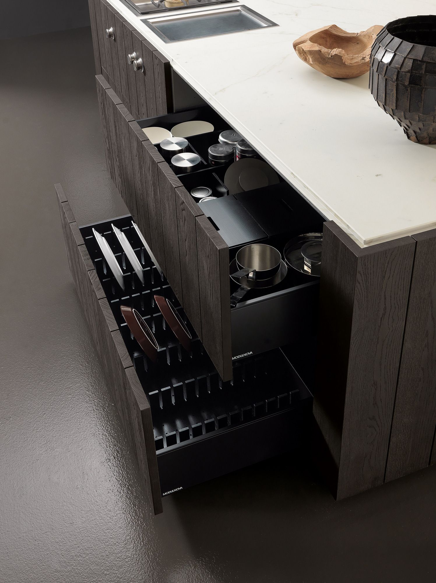 Дубовая кухня с островом MODULNOVA Float ARCH-00131652 - Вид №3