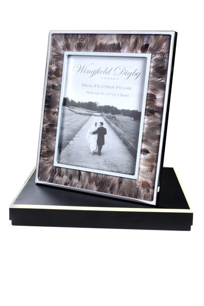 GWWD004 Фоторамка из утиного пера и стекла 10 х 8 ijlbrown 