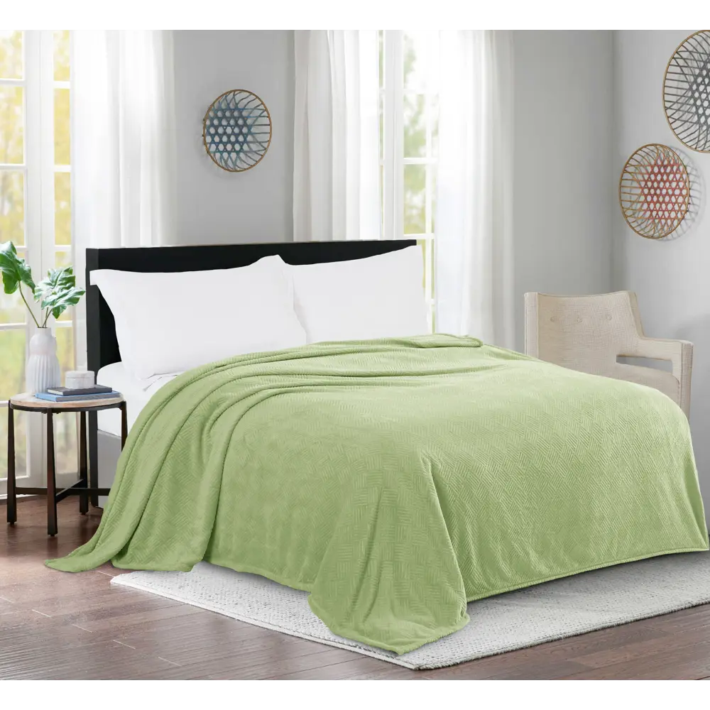 Плед Irkutsk 180x200 см велсофт цвет зеленый СТОЛИЦА ТЕКСТИЛЯ STLM-2130732 - Вид №3