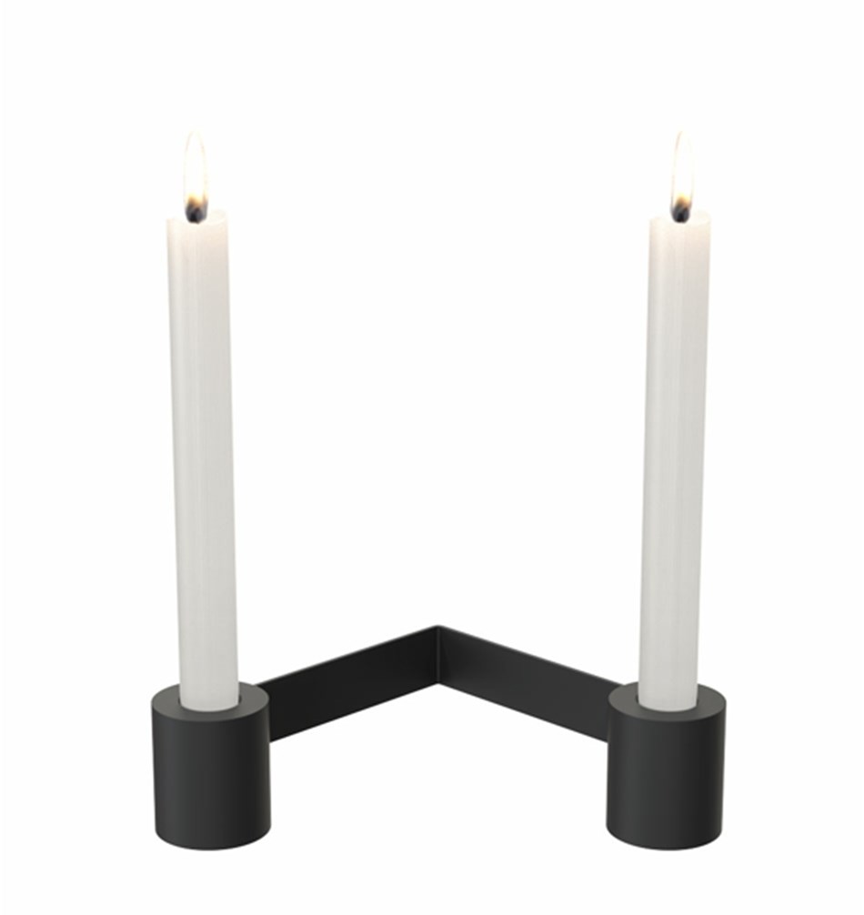 FROST Подсвечник 2005 » черный Нержавеющая сталь Черный N2005-B  - Вид №1