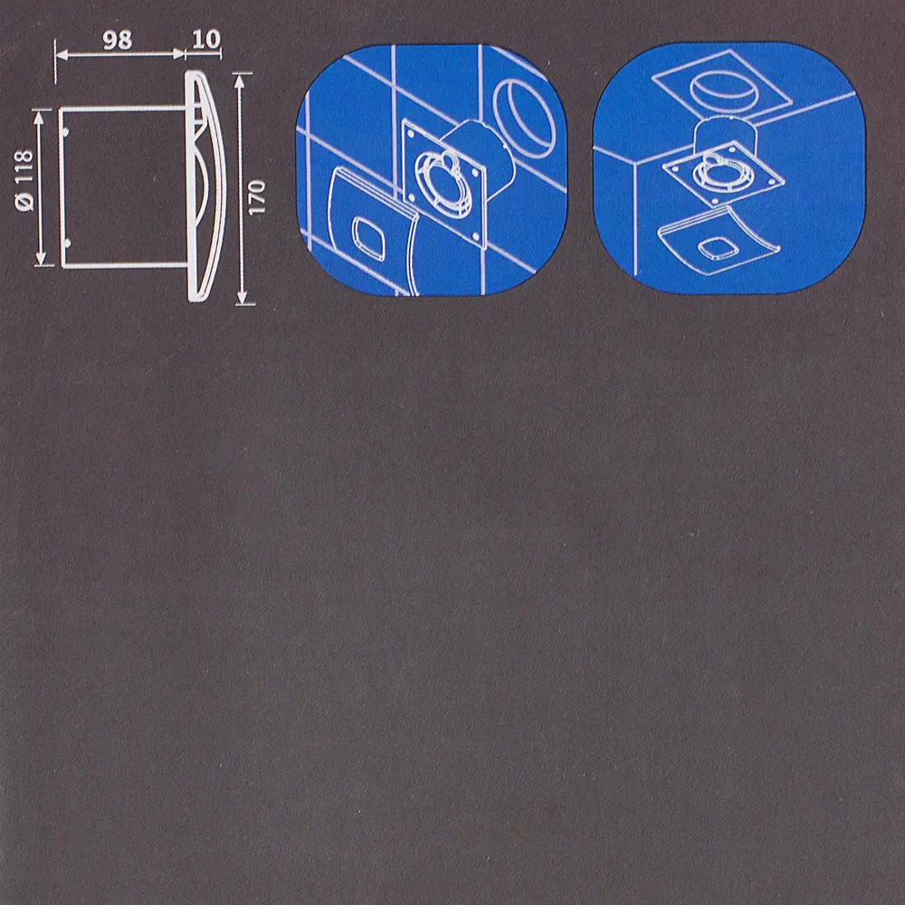 Вентилятор осевой вытяжной Equation D120 мм 31 дБ 190 м³/ч обратный клапан цвет белый STLM-2191223 - Вид №4