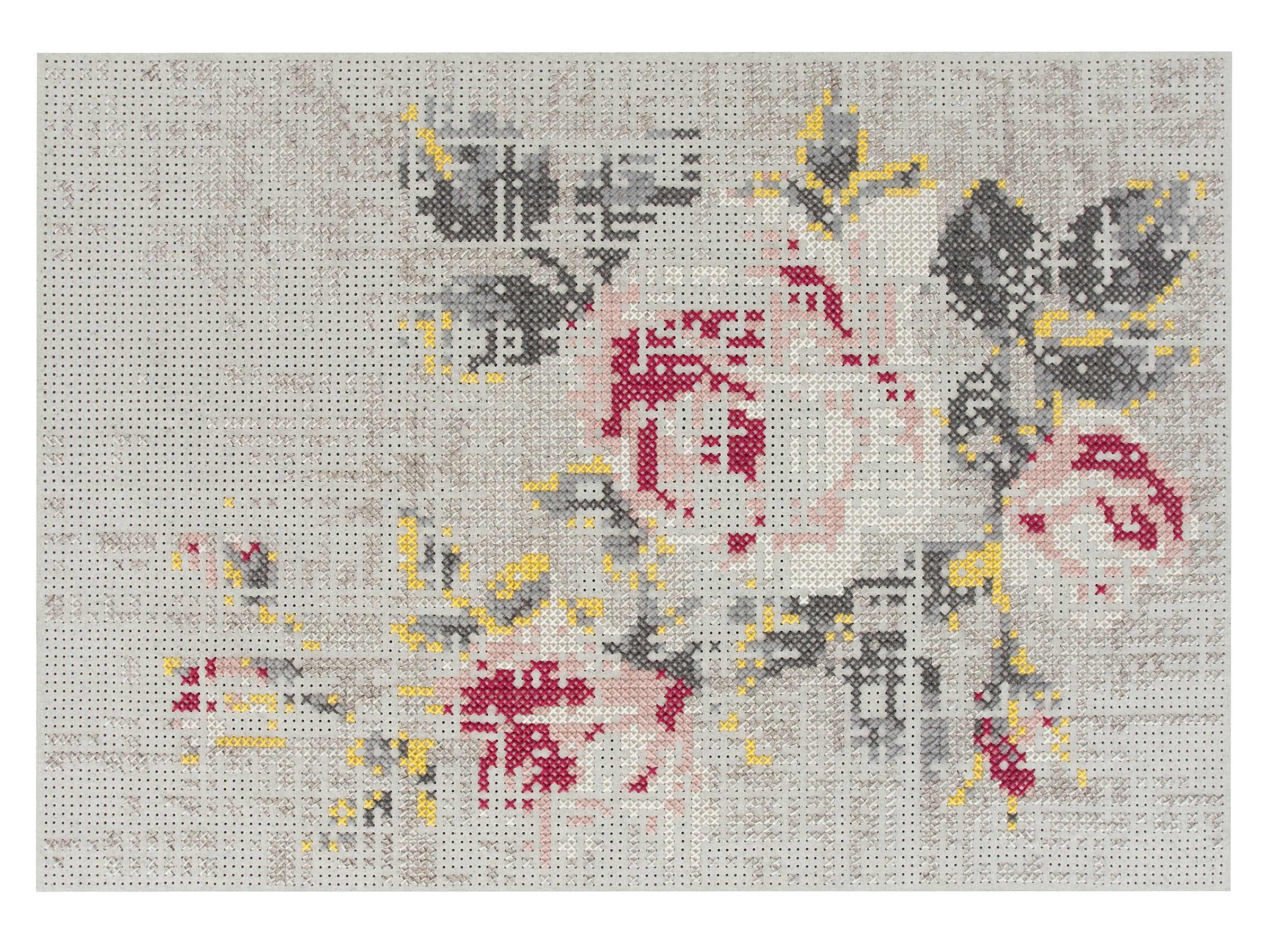 Шерстяной цветочный ковер GAN Canevas ARCH-00086373