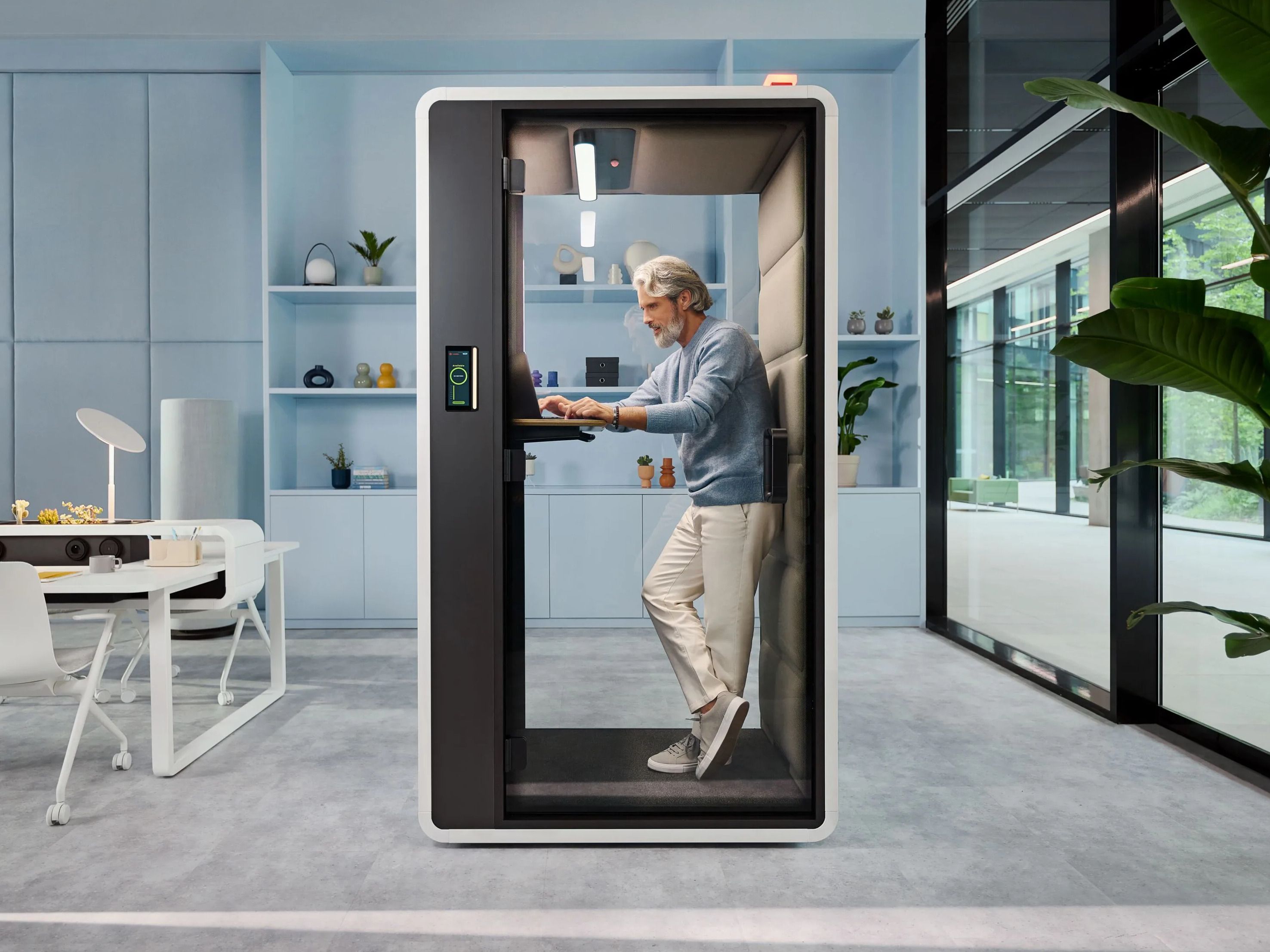 Одноместная акустическая офисная кабина со встроенным освещением Mikomax Smart Office HushFree ARCH-00091105