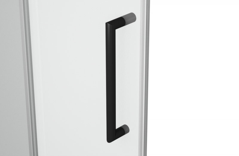 Душевая дверь в нишу одна раздвижная дверь BLACKLINE BD120.4101B bravat  - Вид №4