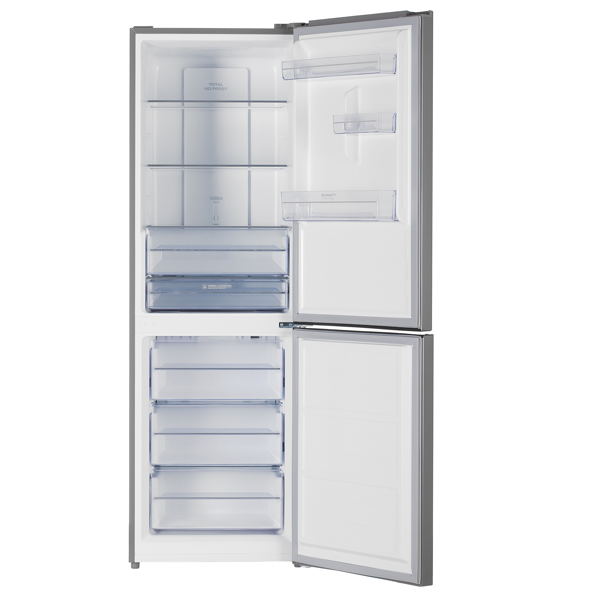 8192449 Холодильник с морозильником   KRAFT TNC-NF402X серебристый STDN-0037207 - Вид №1