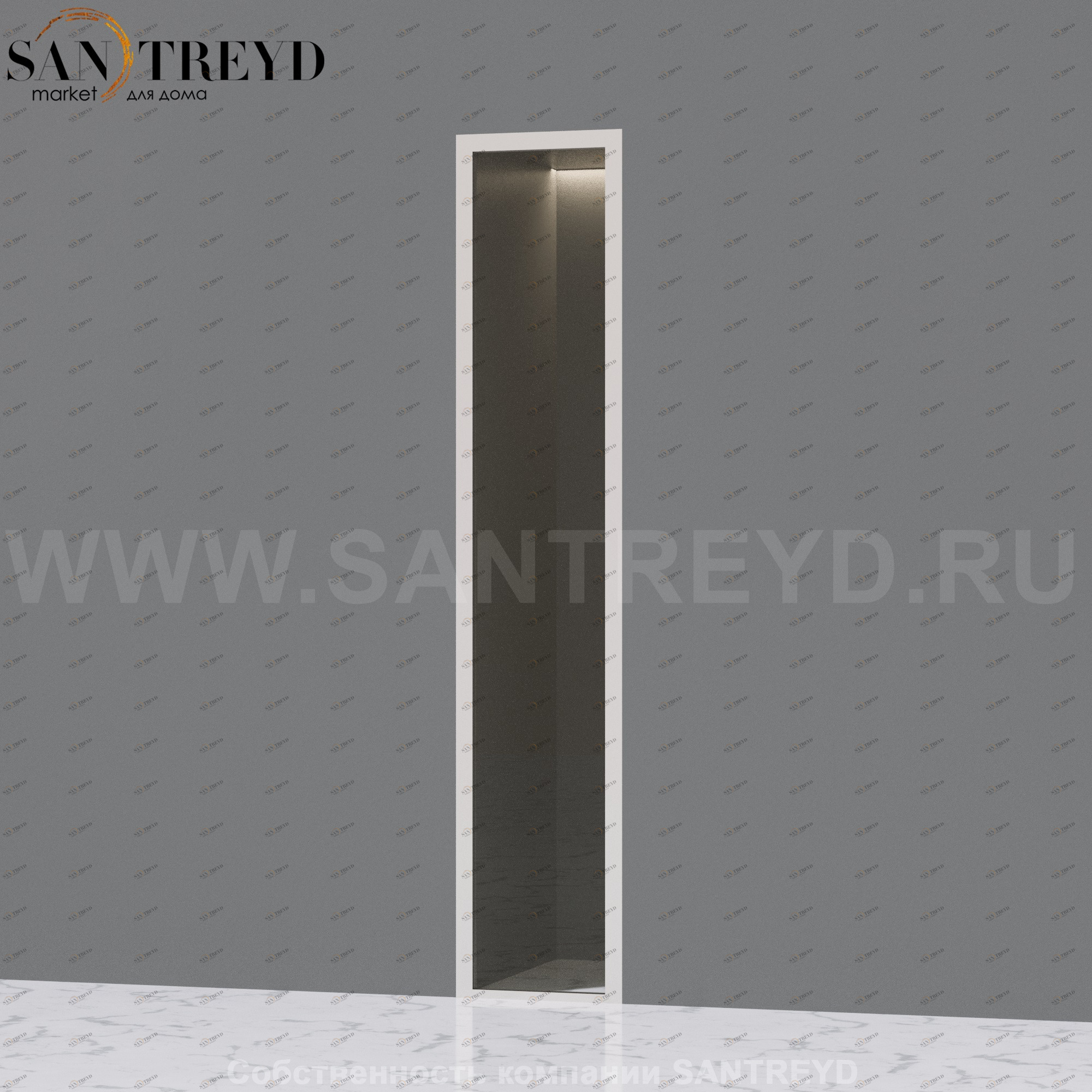 Effegibi SPAZIO Стеклянная панель. Размер: длина 51 см, высота 208 см S40