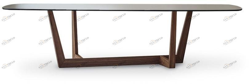 Bonaldo Прямоугольный стол из керамики или хрусталя Art sun-id-1410079