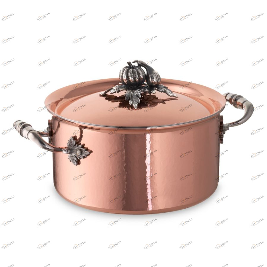 Кастрюля Opus Cupra OCA2012X, с крышкой, медь/нержавеющая сталь, Ø20 см, 3,5 л Ruffoni CG20RUFFONI