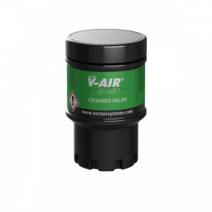 V-SOLID MELON (Огурец дыня) VECTAIR SYSTEMS Картридж ароматизатор воздуха V-AIR SOLID - Огурец дыня Зеленый черный (упаковка)