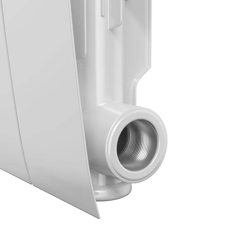 Радиатор секционный Royal Thermo Biliner Alum 500/87 6 секций боковое подключение алюминий белый 82258105 STLM-2029768 - Вид №4