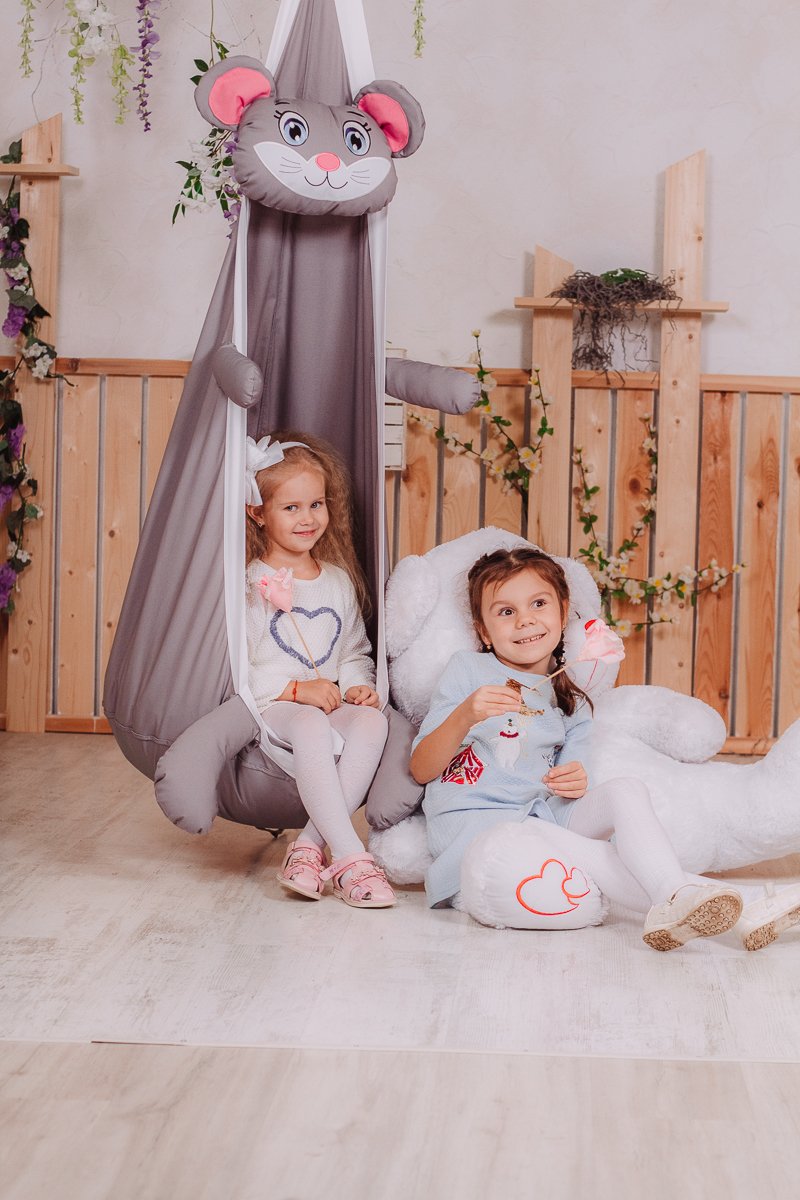 Подвесное кресло-кокон "Мышка" ПОКАЧАЙКА  326706 Серый Santreyd  - Вид №2