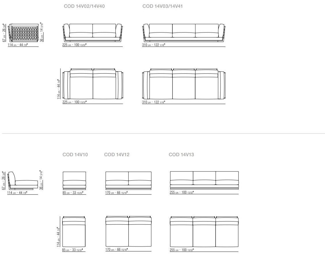 Flexform 3-х местный тканевый диван Cestone sun-id-1447748 - Вид №5