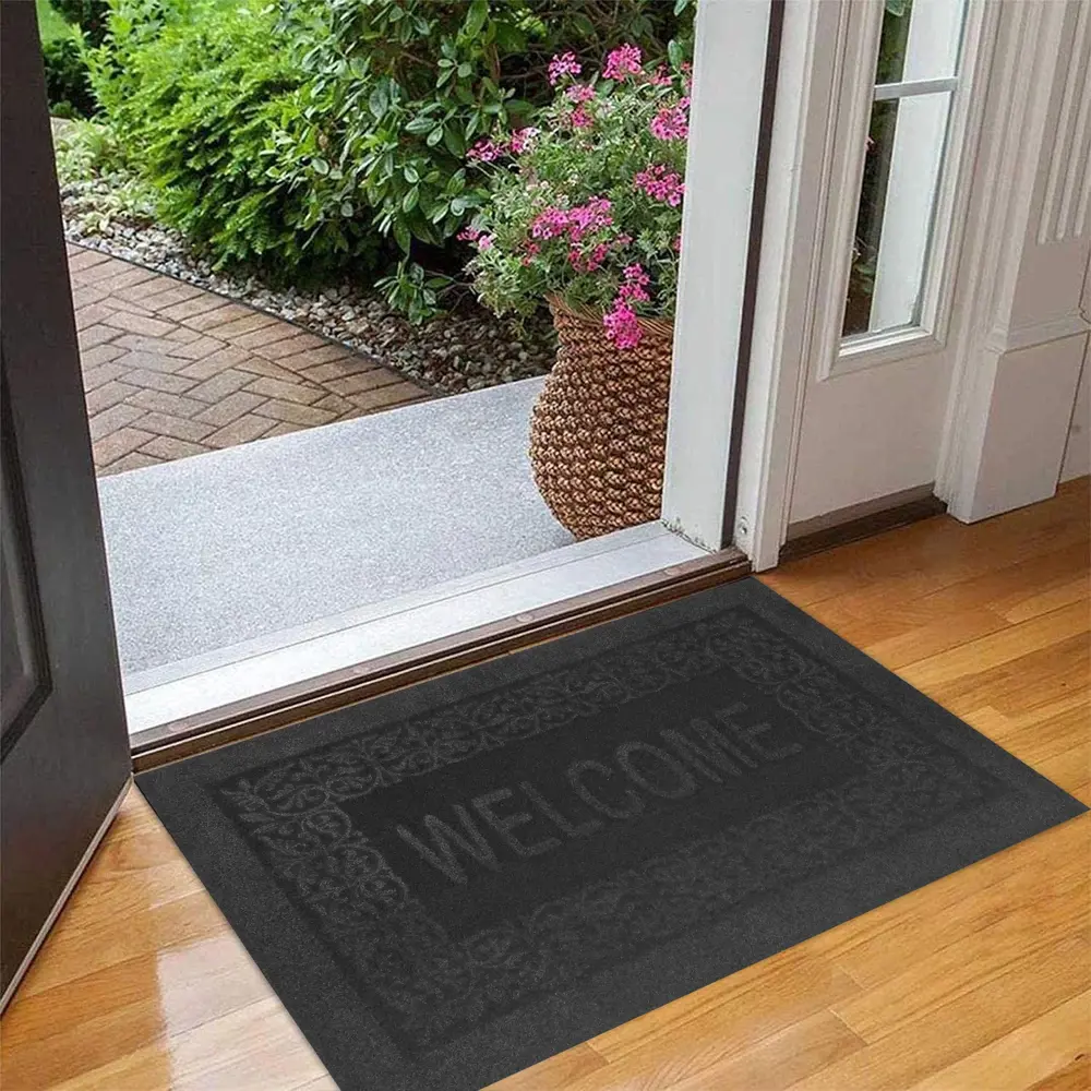 Коврик грязезащитный полипропилен/латекс 40x60 см цвет темно-зеленый CTIM STLM-2127136