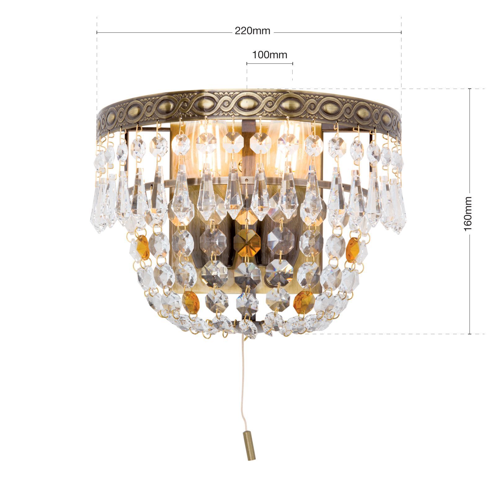 Настенный светильник с кристаллами Orion Sheraton ARCH-00013097 - Вид №9