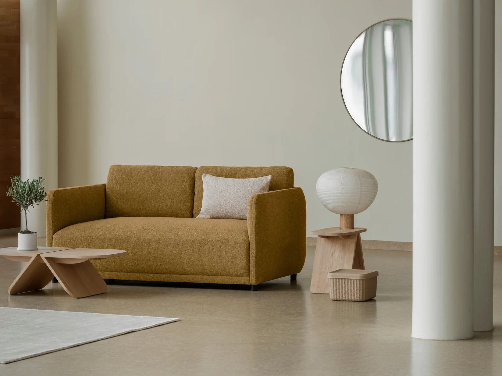 Настольная лампа из дуба и рисовой бумаги blomus Kami ARCH-00114267 - Вид №4