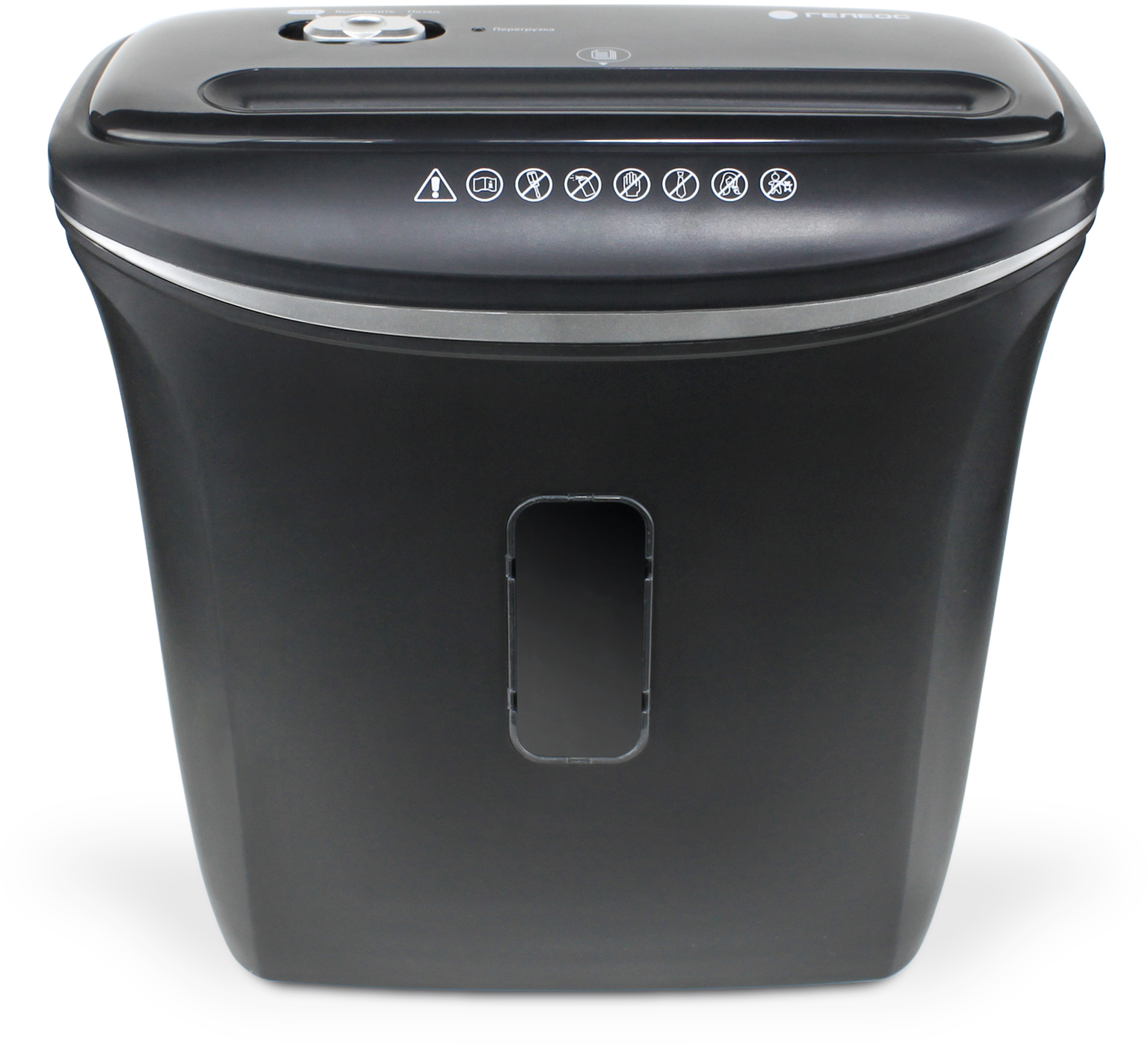 УД14-5 Уничтожитель документов , din p-5 (5 ур-нь секр.), фрагмент 1,9х12мм, 4-6 лист (70г/м2), пл. карты/скобы, 14 литров Гелеос Santreyd 