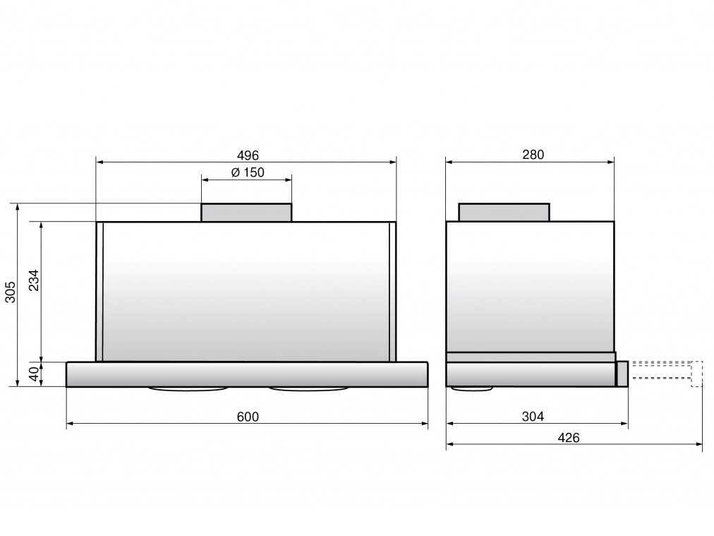 8120655 Вытяжка телескопическая ELIKOR Интегра S2 60П-700-В2Д белый/белый STDN-0137790 - Вид №10