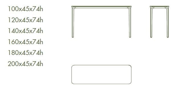 Прямоугольная керамическая Садовая консоль Sovet Italia ARCH-00121796 - Вид №1