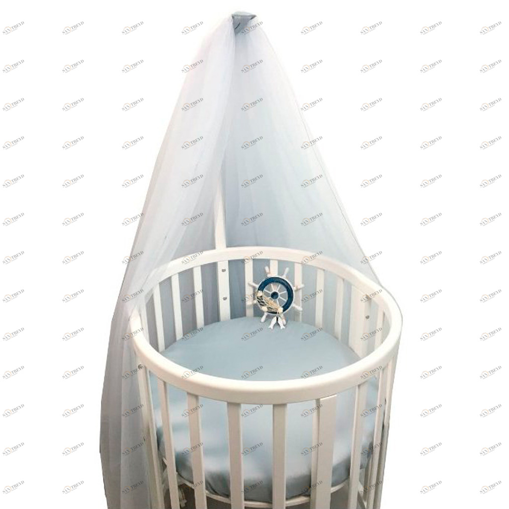 Балдахин для детской кроватки Bed "Дымчатый жемчуг" (фатин) ELLIPSE ELLIPSE BED 351633 Голубой Santreyd 