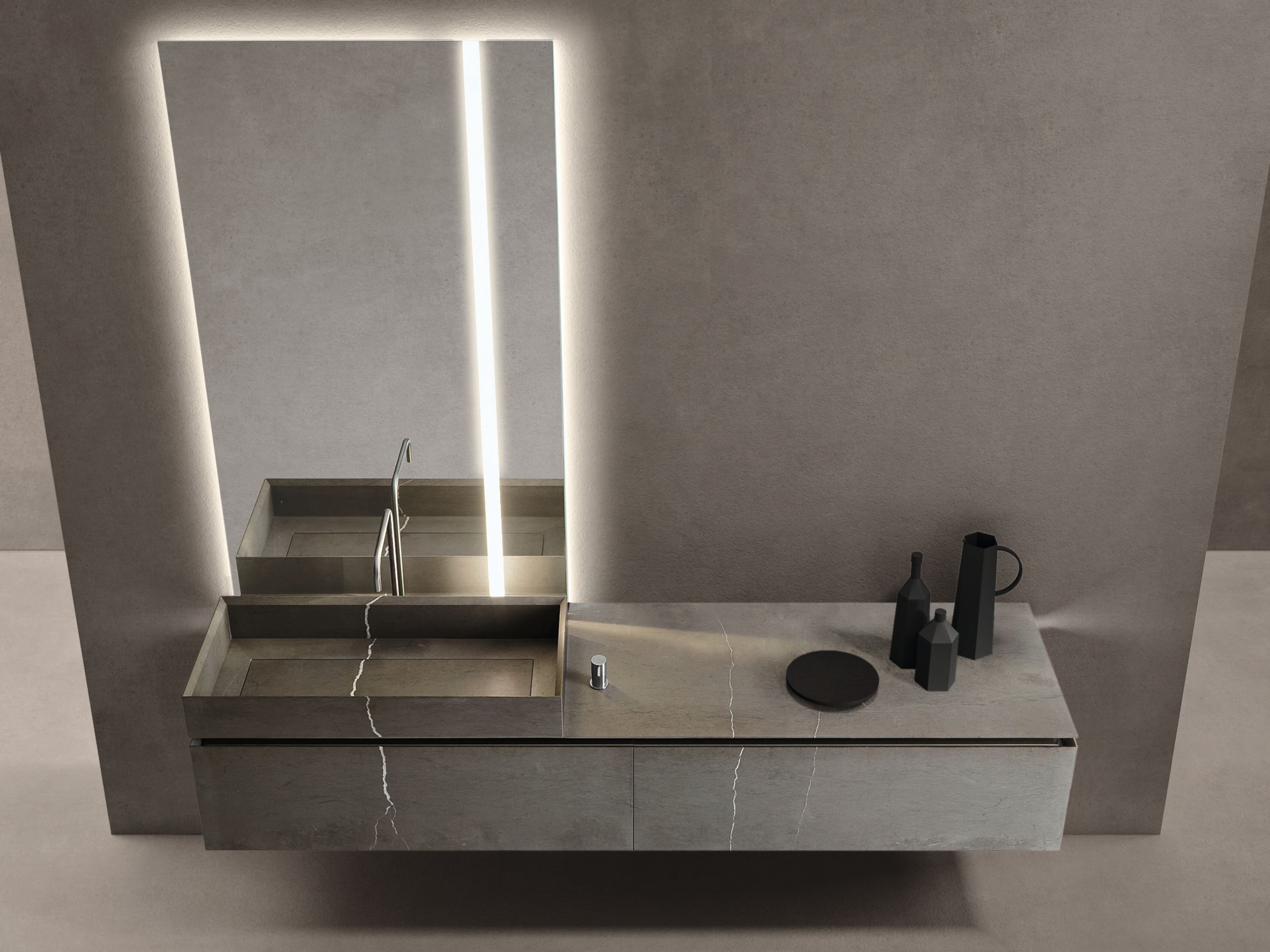 Полная мебель для ванной комнаты Noorth чистый ARCH-00089093 - Вид №3