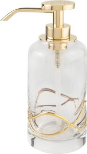 6625/GO-V1 Surya Crystal Stream, дозатор с помпой V1, цвет золото
