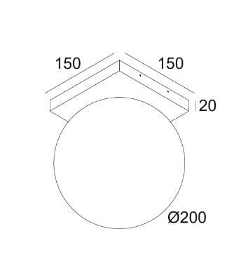Светодиодный потолочный светильник из металла и стекла Deltalight Ооно ARCH-00013341 - Вид №1