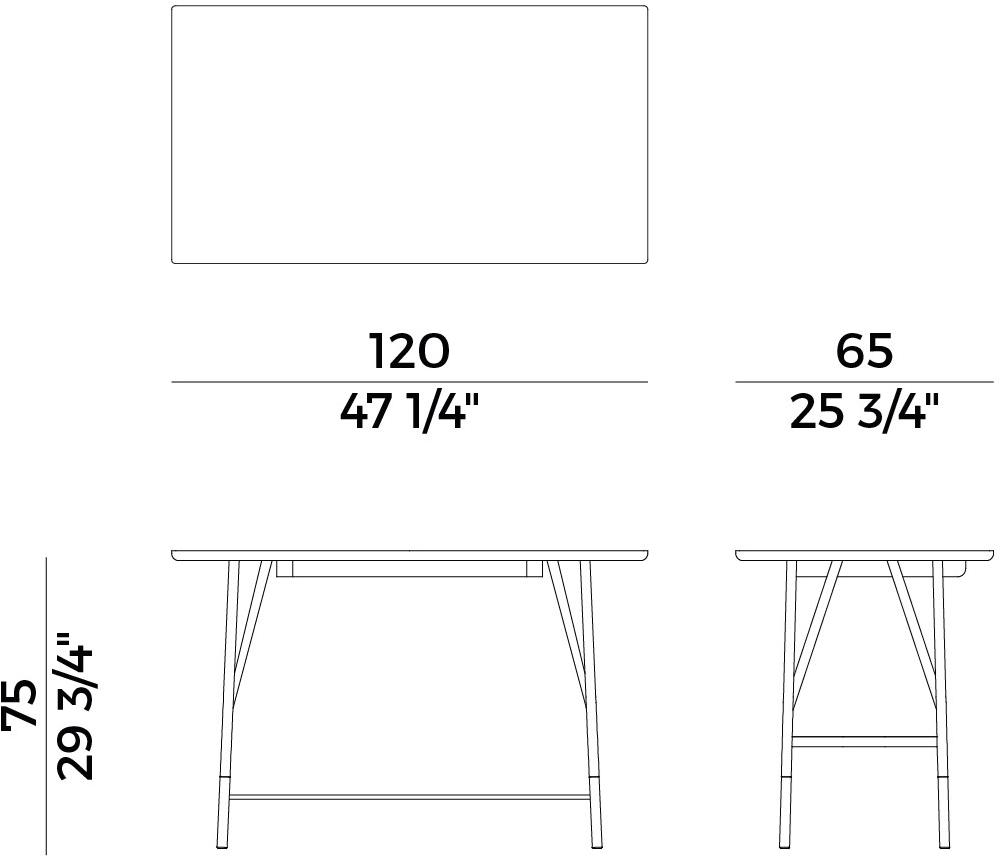 Potocco Прямоугольный деревянный стол Wood y 889/scr - Вид №3