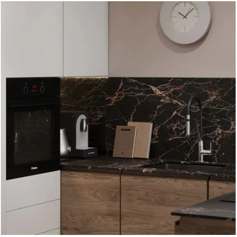Столешница кухонная Мрамор 120x60x1.6 см HPL-пластик цвет черный Santreyd STLM-2185078 - Вид №7