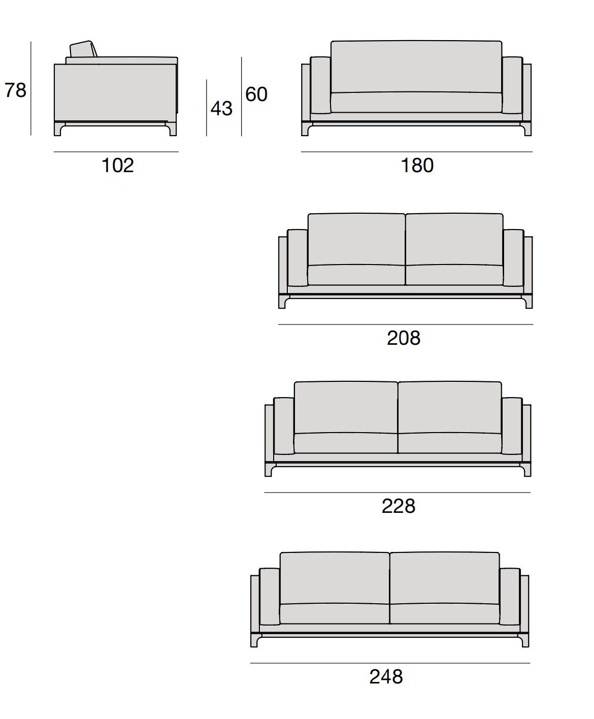 2-местный кожаный диван CTS SALOTTI ARCH-00105688 - Вид №2