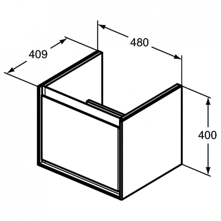 E0844B2 Тумба для раковины 55 см Ideal Standard CONNECT AIR - Вид №2