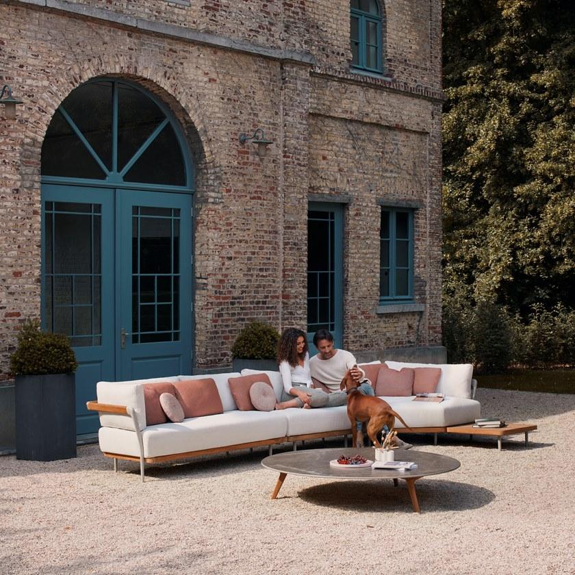 MANUTTI Угловой модульный садовый диван из ткани Flex sun-id-1392170 - Вид №3