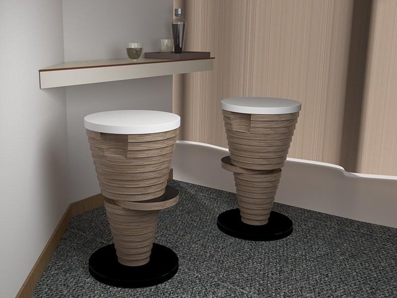 Zuri Design Высокий табурет с подставкой для ног Stratum 01300 - Вид №3