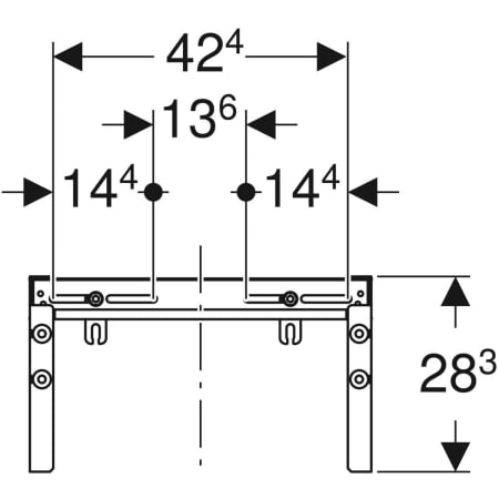 GEBERIT 111.824.00.1 Анкер Geberit Duofix для крепления к стене, со свободной точкой крепления  - Вид №2