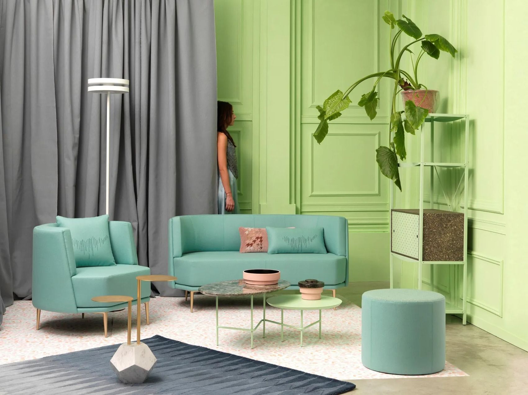 Низкий журнальный столик с двойной столешницей из мрамора и МДФ SITIA LOVERS ARCH-00088209 - Вид №5