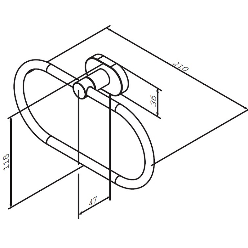 A7434400 L Кольцо для полотенец хром AM.PM Sense - Вид №7