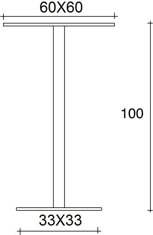 TALIN Стол высокий квадратный в мдф Totem sun-id-1485958 - Вид №1