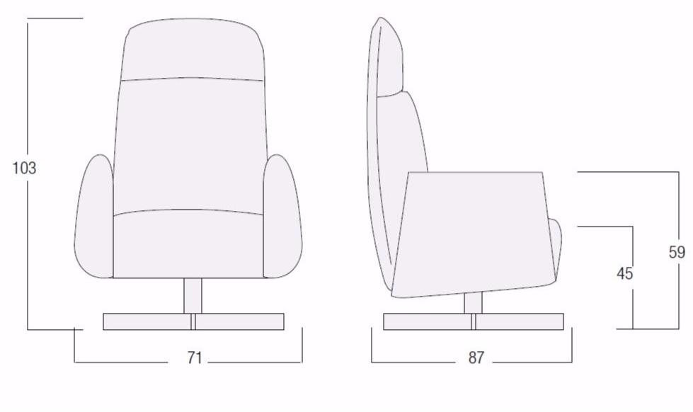 Egoitaliano Поворотное кресло bergere sun-id-1499198 - Вид №2