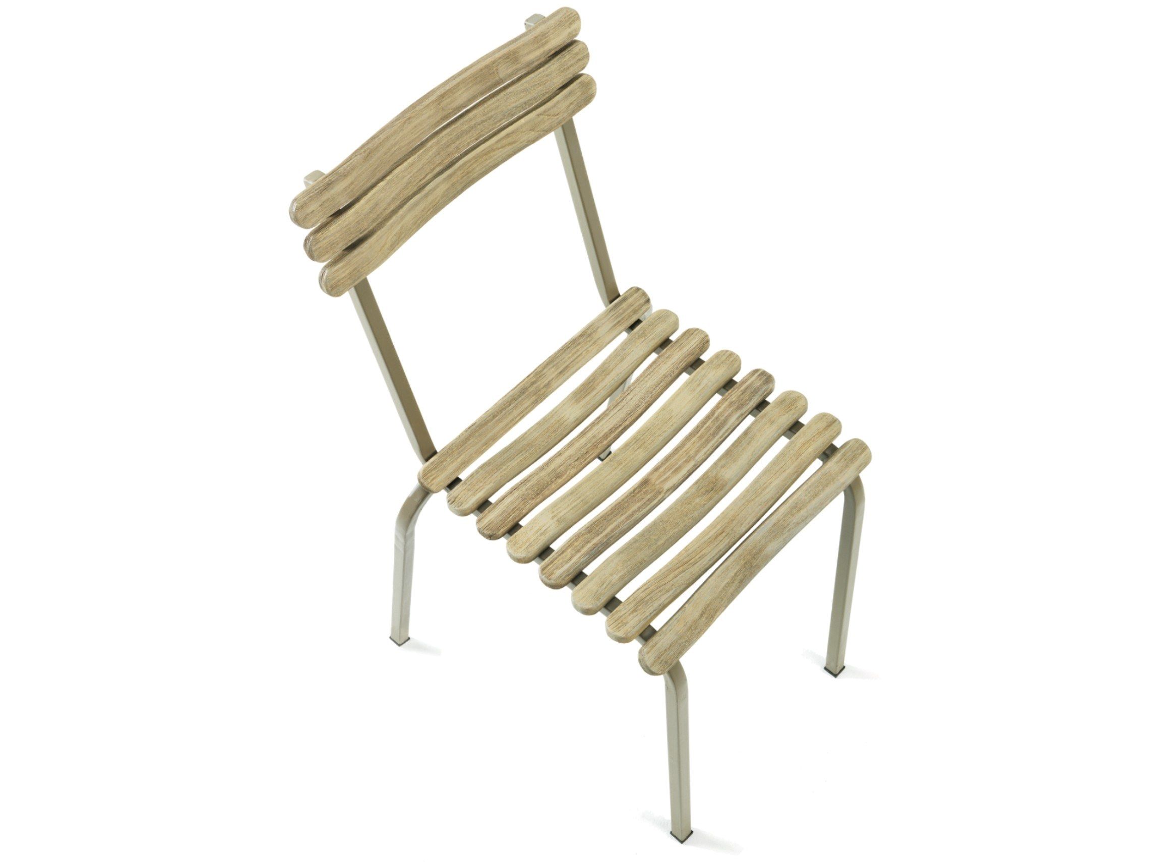 Штабелируемый садовый стул из тикового дерева Ethimo Laren ARCH-00071941 - Вид №4