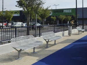 GHM-ECLATEC Скамья из металла со спинкой Keo