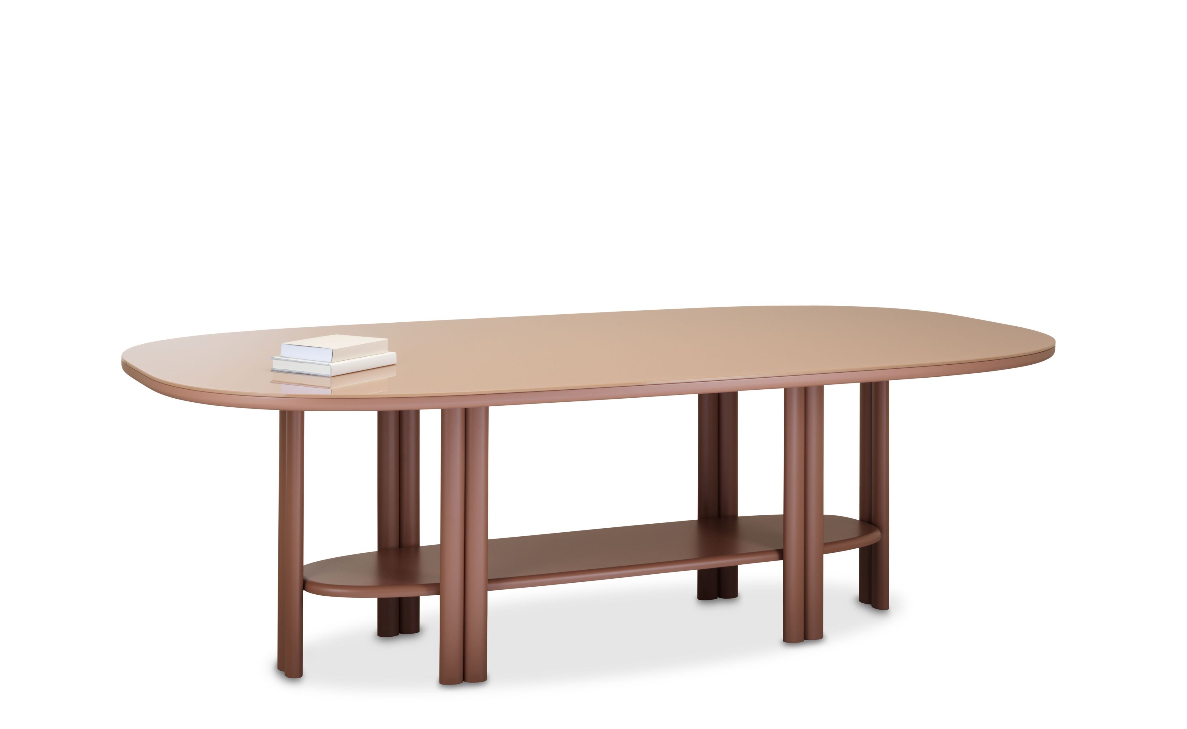 Овальный стол со стальными ножками и столешницей из МДФ Saba Italia Anam ARCH-00144608 - Вид №2