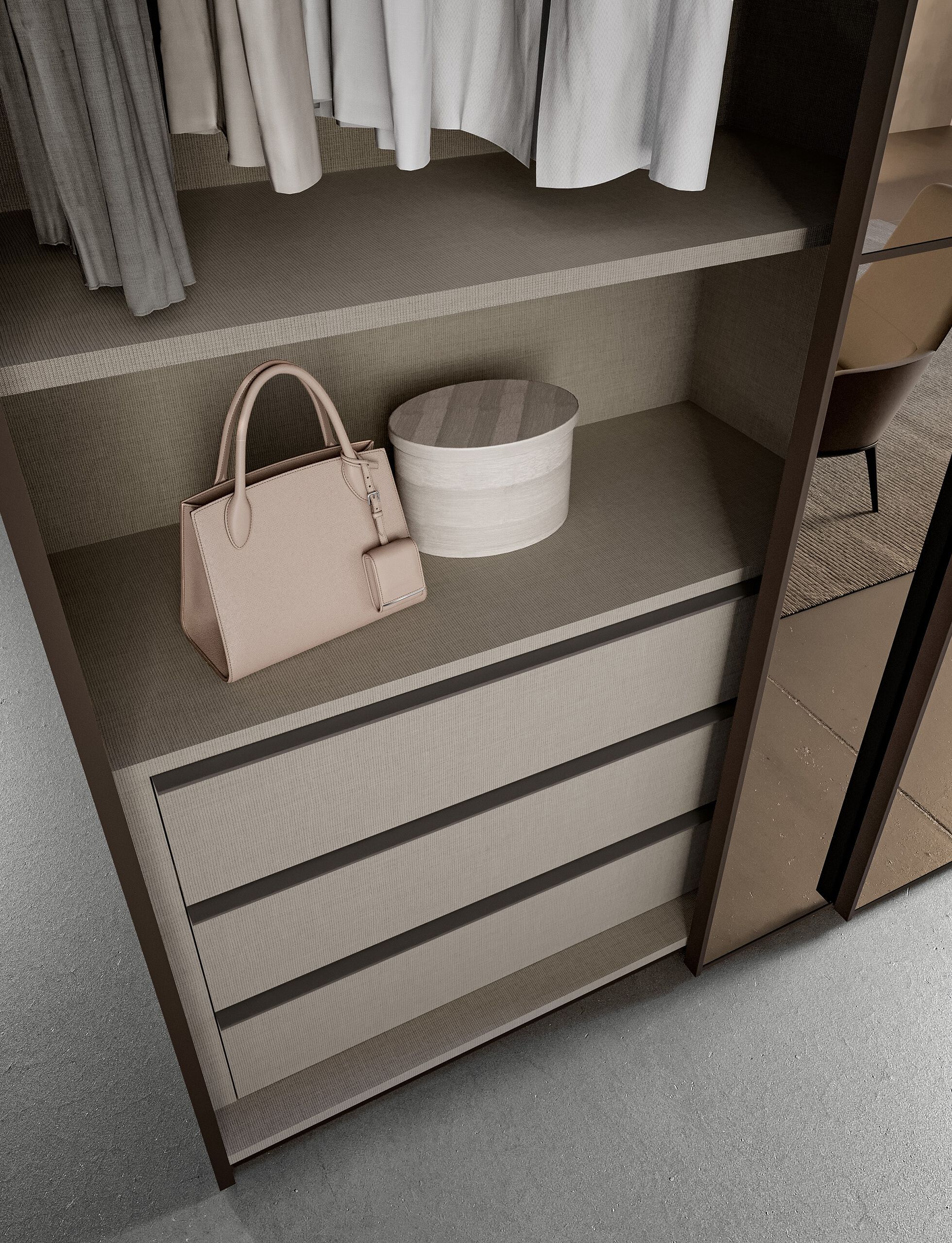 Зеркальный стеклянный шкаф с раздвижными дверями Adok ателье ARCH-00029382 - Вид №4