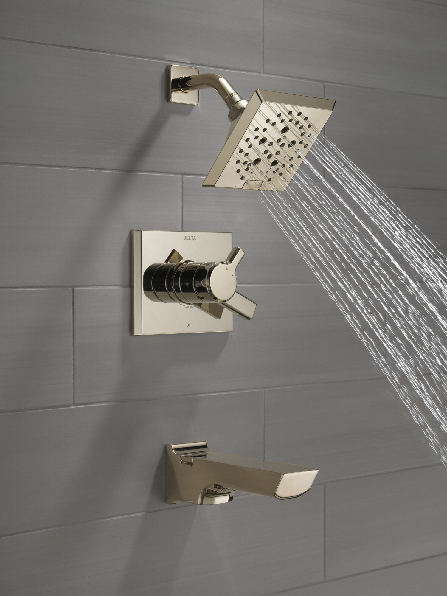 T17499-PN Monitor® 17 Series H2Okinetic® для ванны и душа Delta Faucet Pivotal Полированный никель  - Вид №6